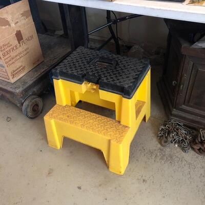 Step stool, tool box