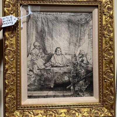 Rembrandt etching