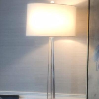 Plexi glass and brass lamp $120
2 available