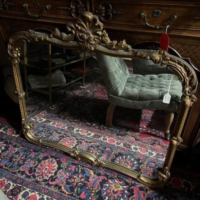 Gold antique mirror