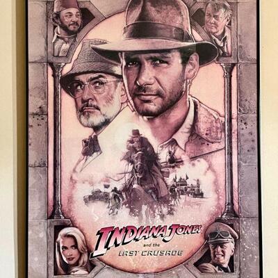 Indiana Jones framed movie poster 