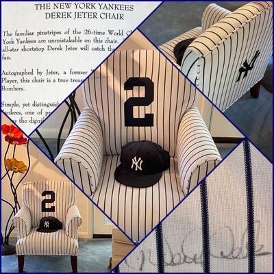New York Yankees Derek Jeter Autographed Chair
