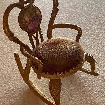 Miniature  Limoges, one small defect on back of rocker