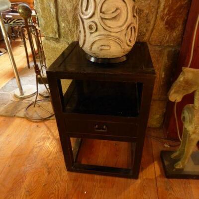 Asian Style Black End Table