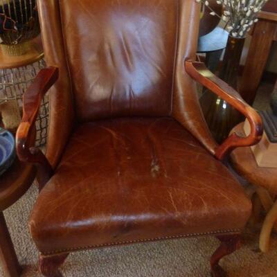 Antique Leather Armchair