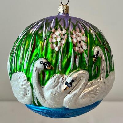 Christopher Radko 12 Days of Christmas Seven Swans Ornament 