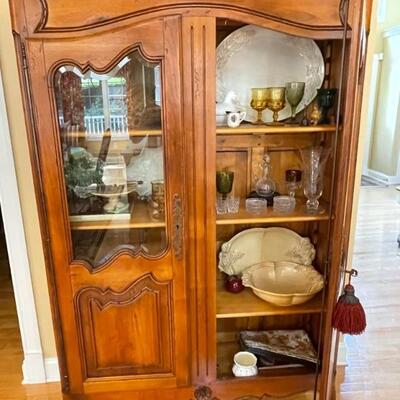 Beautiful French cabinet. Measures 52Wx 16 D x 75H. Like new cost over $4000 