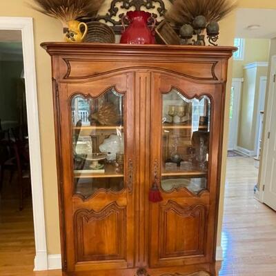 Beautiful French cabinet. Measures 52Wx 16 D x 75H. Like new cost over $4000 purchase today for $750 or best offer