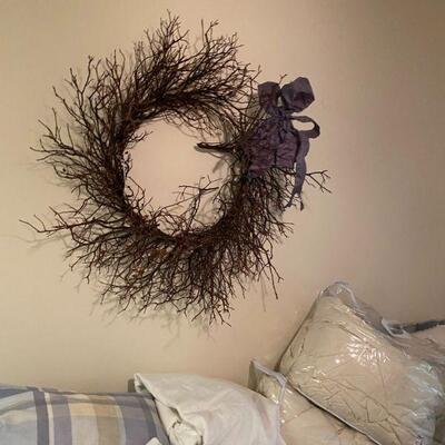 Twigs on this wreath are not your standard ones.