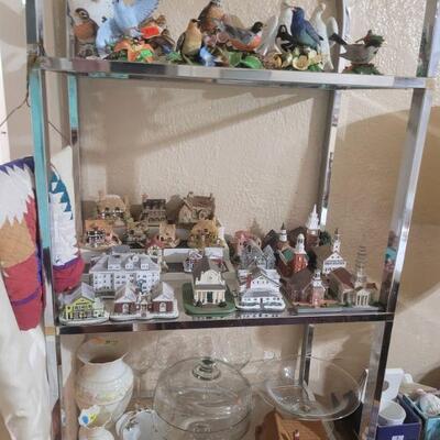 collectible birds, houses and other figurines