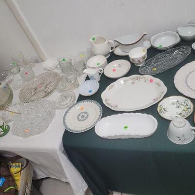 glass ware and plates and dishes
