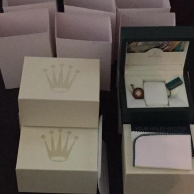 Rolex boxes only. No watches. 