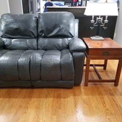 Leather recliner loveseat