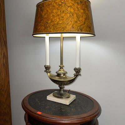 Vintage Aladdin style bouillotte lamp by Stiffel
