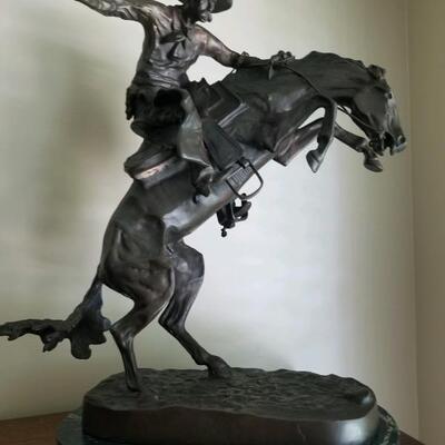 Frederick Remington large bronze “Bronco Buster”