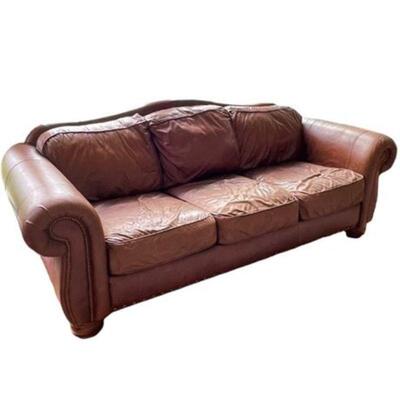 Lot 057
LA-Z-BOY Leather Camelback Sofa