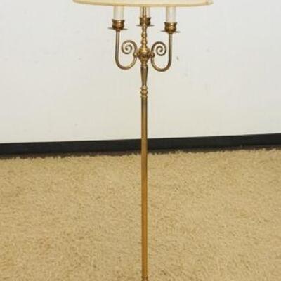 1085	BRASS FLOOR LAMP, APPROXIMATELY 61 IN HIGH
