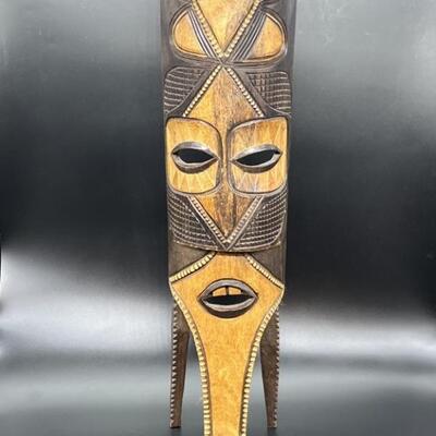 Wall Decor Art: 28in Wood Mask from Africa