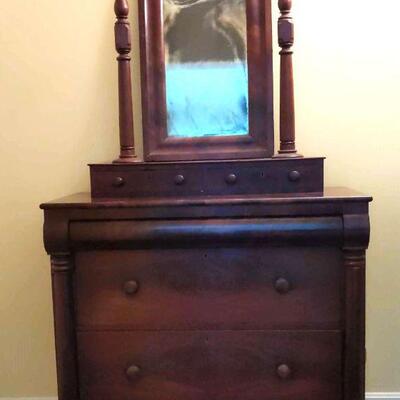Antique Mahogany Dresser With Mirror
https://ctbids.com/estate-sale/17159/item/1696355