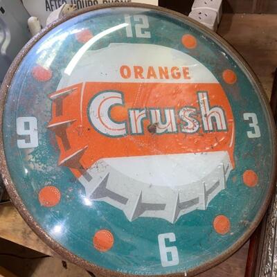 Vintage orange crush clock, needs work