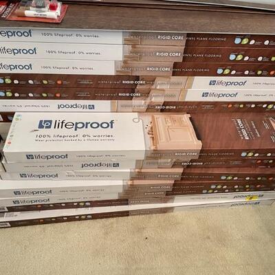 Life proof waterproof ridge core vinyl flooring 20boxes total 370sq feet brand new 