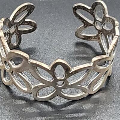925 Silver James Avery Daisy Cuff Bracelet
