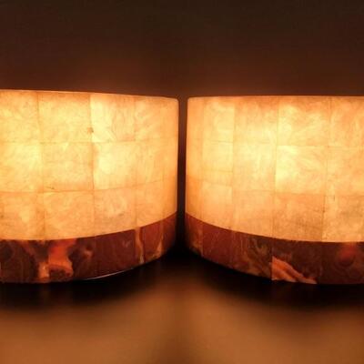 (2) Natural Carved Onix Lamps for Ambient Lighting