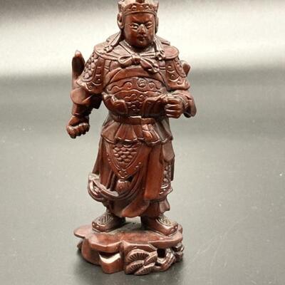 Chinese Boxwood Carved Statue, 1/2