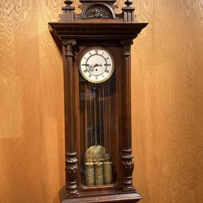 Vienna Regulator The Remembrance, Late 19th C
First Vienna Clock 
Measures 50in l x 16in w