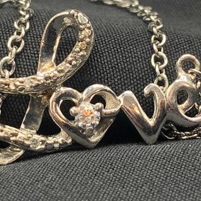 Diamond “Love” Necklace Set In Sterling
https://ctbids.com/estate-sale/17278/item/1712079