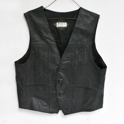 Black Leather Vest 