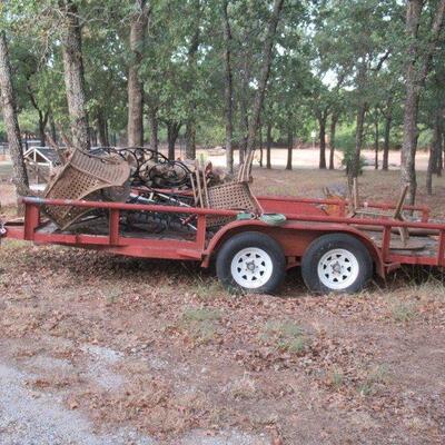 TUBE TOP UTILITY TRAILER/CAR HAULER TANDEM 77 X 194 CONTENTS NOT INCLUDED! OWNER HAS TITLE.
