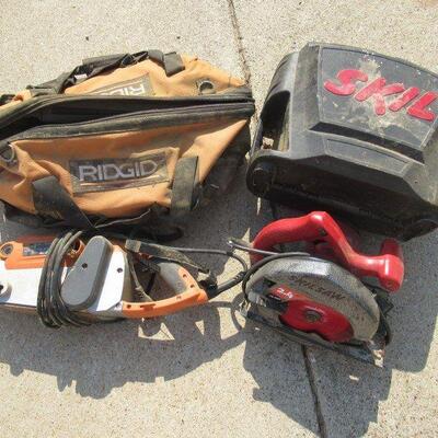 SKIL SAW AND RIDGID SANDER