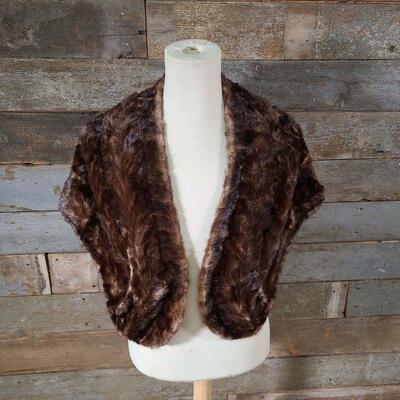 Vintage Reddish Brown Mink Fur Stole
