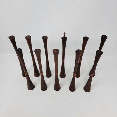 Lot of 12 Mid Century Danish Architectural Salvage Spindles
