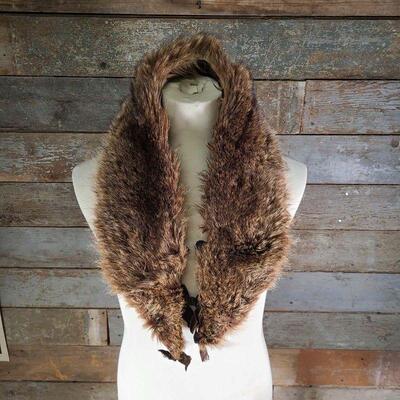 Vintage Raccoon? Fur Stole Scarf
