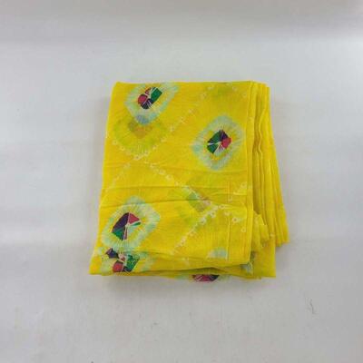 Retro Contemporary Yellow Batik Fabric 312" x 45"

