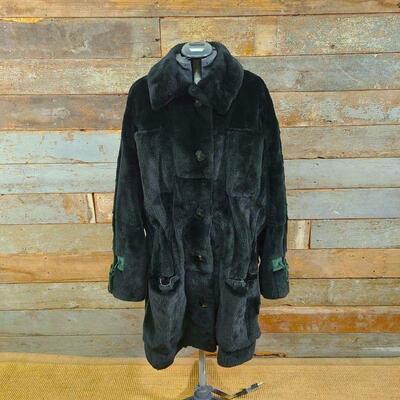 Societe Green Dyed Mink Fur Coat 
