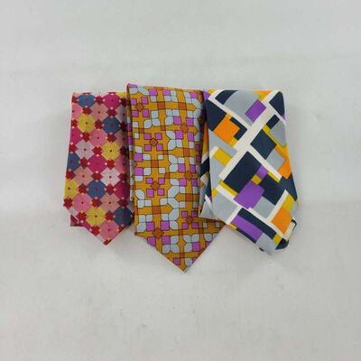 Vintage Tie Lot #8 - Retro Geometric
