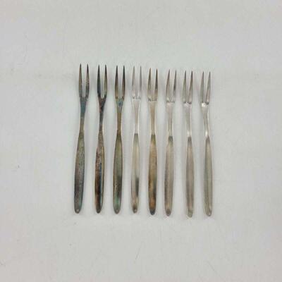 MCM WMF 90 Stainless Laurel Pattern Snail Forks Set of 8
