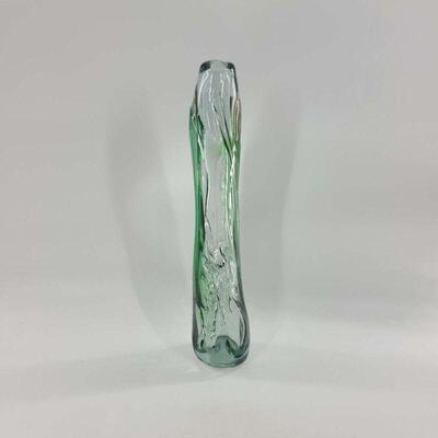 Richard Stauffer Crystal Palace 1981 Art Glass Nature's Swirl Tall Bud Vase
