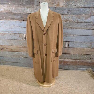 Vintage 100% Vicuna Alpaca Wool Men's Long Coat
