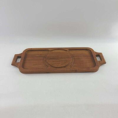MCM Good Wood Genuine Teak Thailand Handled Charcuterie Board
