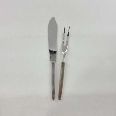 MCM WMF 90 Stainless Laurel Pattern Inox Carving Set
