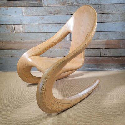 Carl Gromoll Sculptural Craft Rocking Chair
