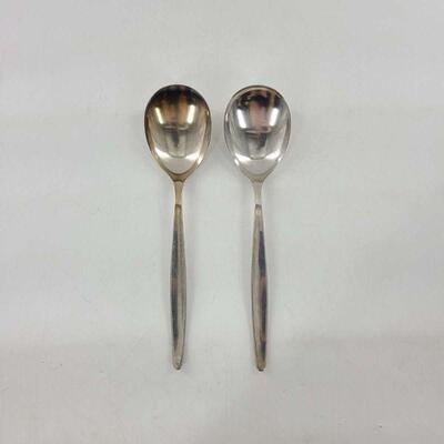 MCM WMF 90 Stainless Laurel Pattern Salad Serving Spoons Set of 2
