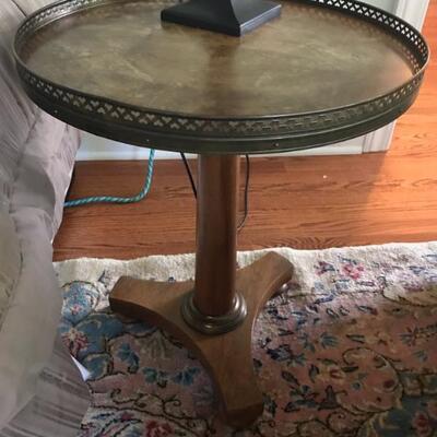 round side table with metal trim $99
18 1/2 X 22
