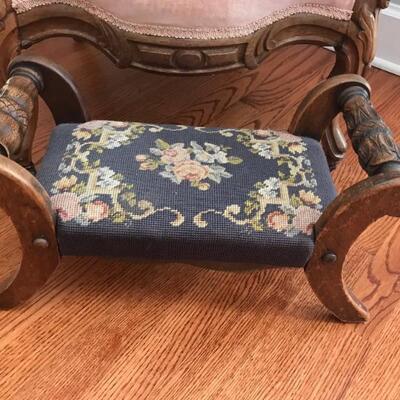carved footstool $48