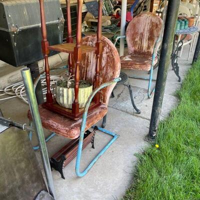 40s metal patio chairs.