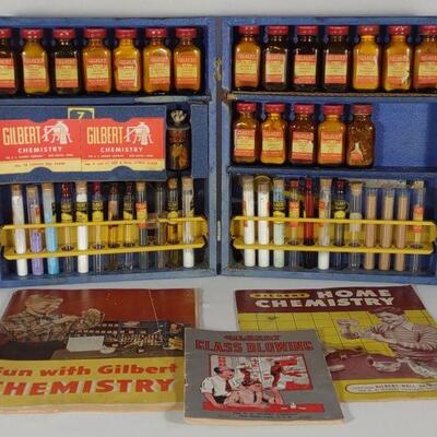 Vtg A.C. Gilbert Chemistry Outfit no. 7 & Manuals